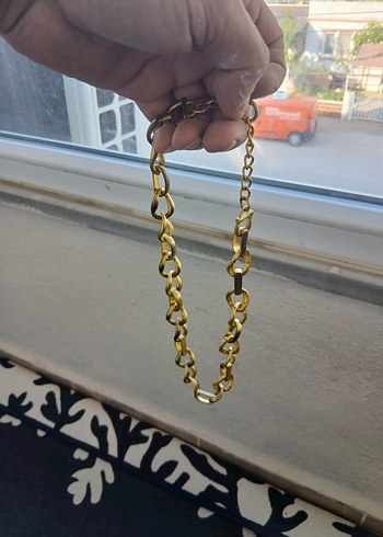 Parlak Altın Zincir Detaylı Kadın El Zinciri - Görsel 3