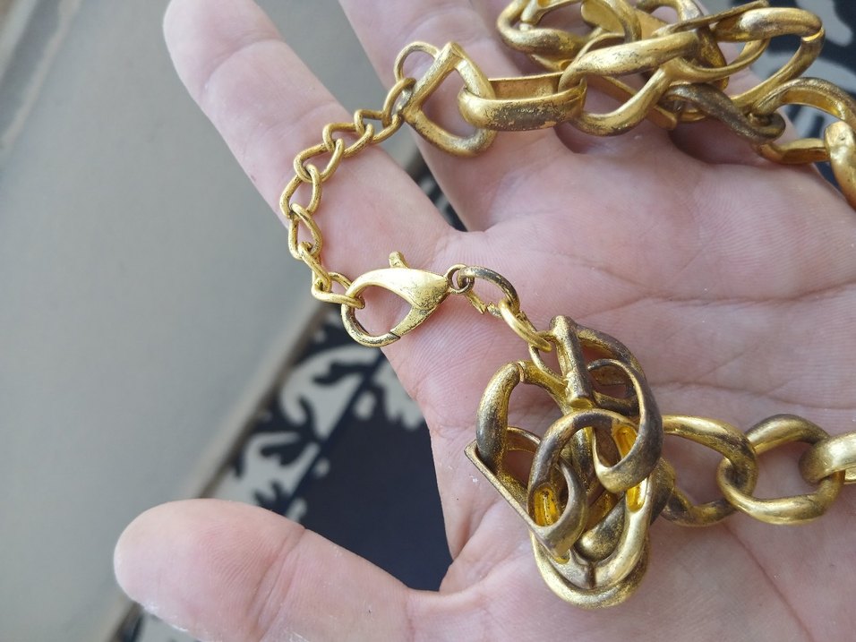 Parlak Altın Zincir Detaylı Kadın El Zinciri - Görsel 2