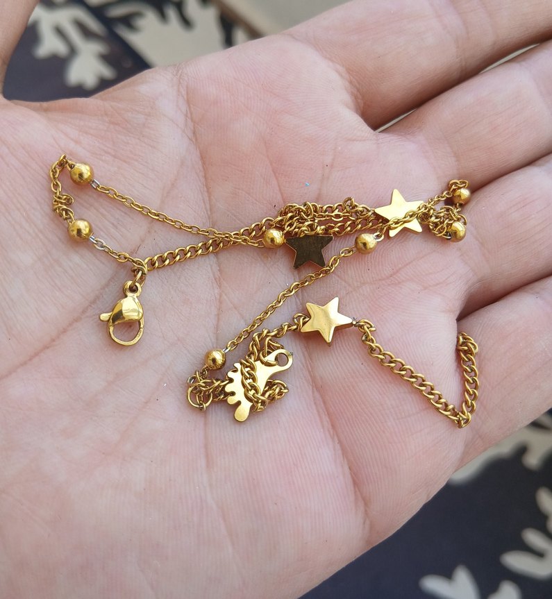 Kadın Altın Renk Zincir Detaylı El Zinciri - Görsel 2