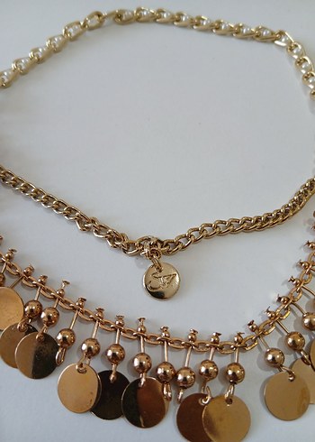 Altın Renkli Zincir Detaylı Bohem Kadın El Zinciri - Görsel 5