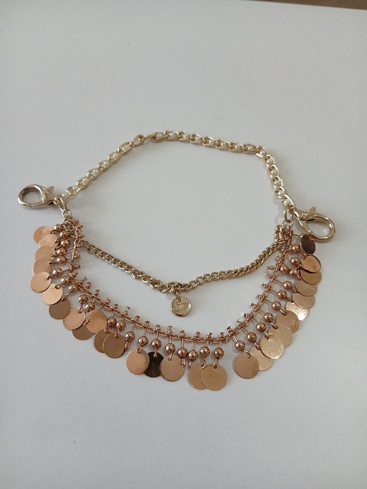 Altın Renkli Zincir Detaylı Bohem Kadın El Zinciri - Görsel 3