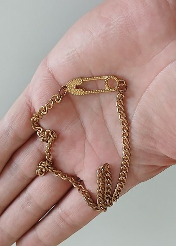 Altın Renk Zincir Detaylı Kadın El Zinciri - Görsel 3