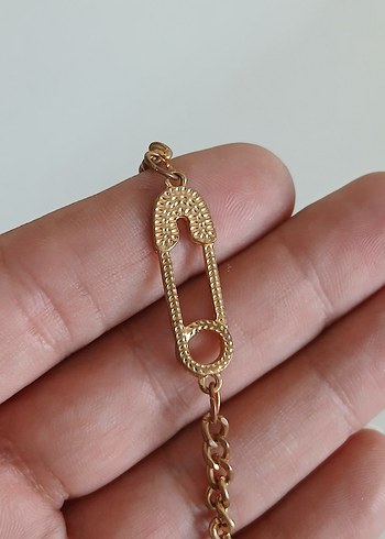 Altın Renk Zincir Detaylı Kadın El Zinciri - Görsel 2