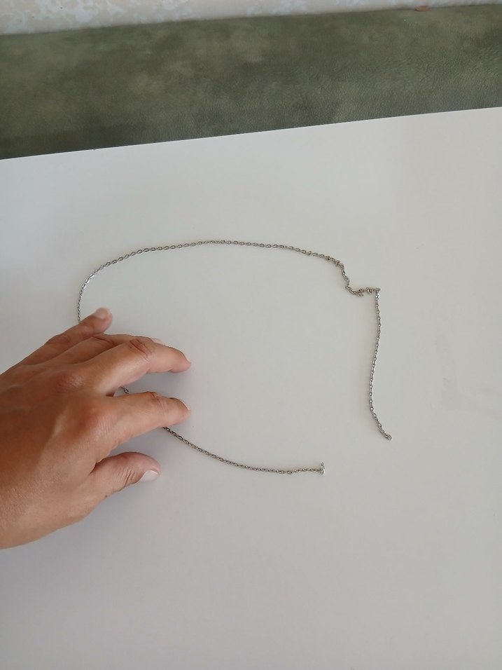 Zincir Detaylı Gri Kadın El Zinciri - Görsel 2