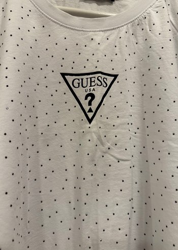 Guess Beyaz kısa Kollu Pamuklu Tişört - Görsel 2