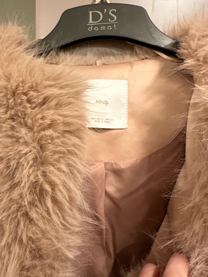 Kadın Kürk Detaylı Midi Ceket - Görsel 4