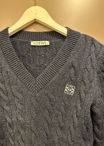 Nakışlı V Yaka Örgü Kadın Kazak - Görsel 2