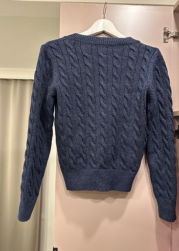 Nakışlı V Yaka Örgü Kadın Kazak - Görsel 5