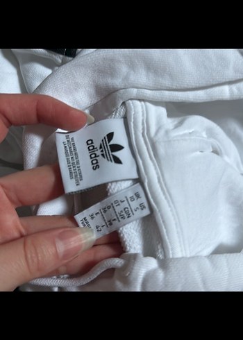 Beyaz Yarım Boy Kadın Sweatshirt - Görsel 3