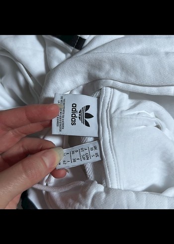 Beyaz Yarım Boy Kadın Sweatshirt - Görsel 4