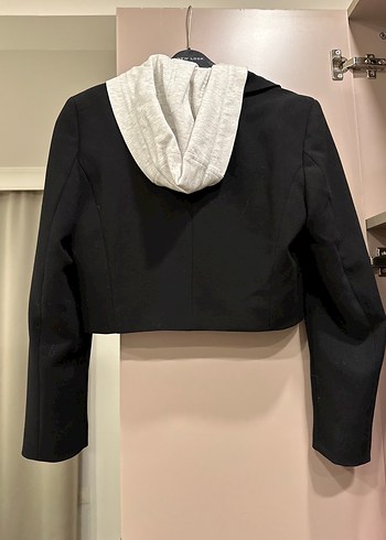 Düğmeli Siyah Kadın Blazer Ceket - Görsel 3