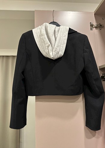 Düğmeli Siyah Kadın Blazer Ceket - Görsel 2