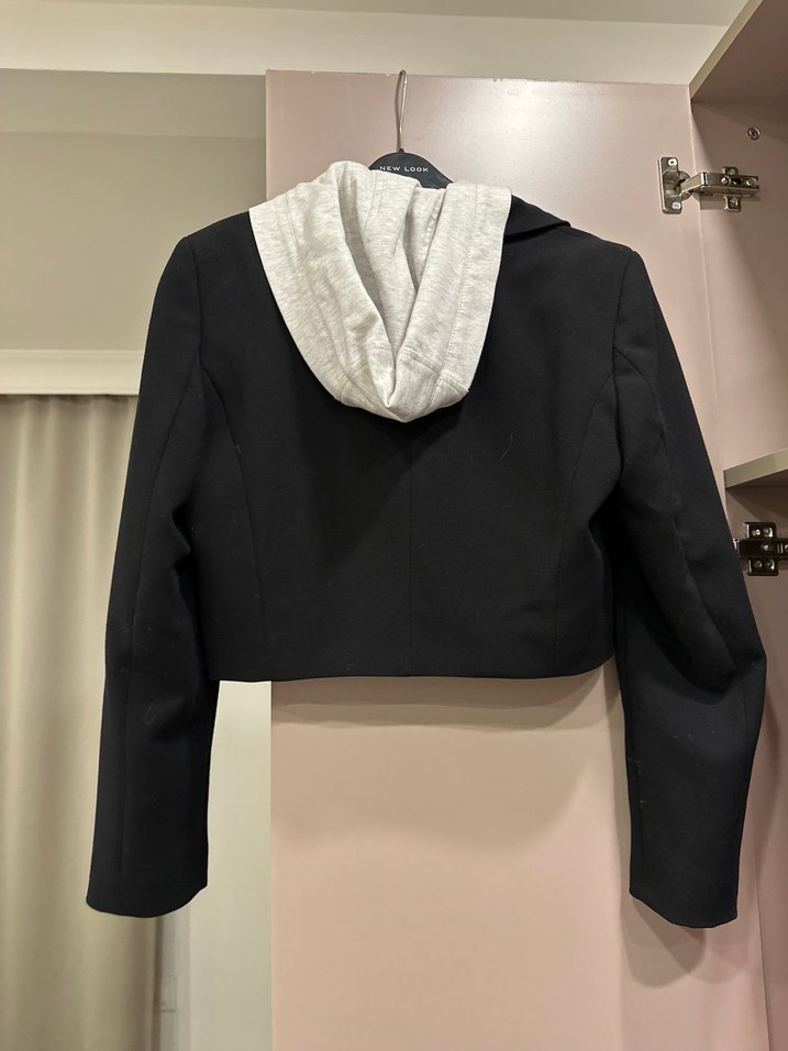 Düğmeli Siyah Kadın Blazer Ceket - Görsel 2