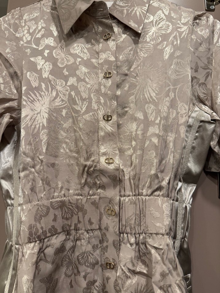 Düğmeli Kısa Kollu Kadın Elbise - Görsel 4