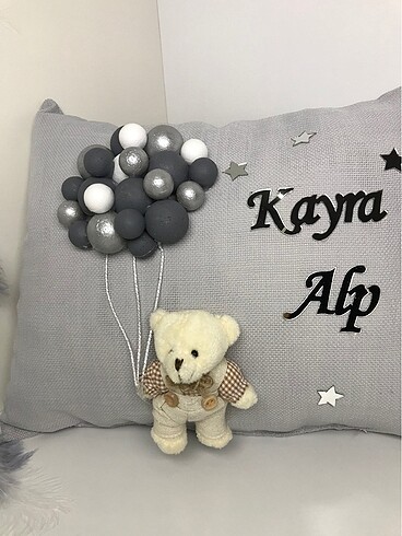  Beden gri Renk Bebek kapı süsü ve takı yastığı
