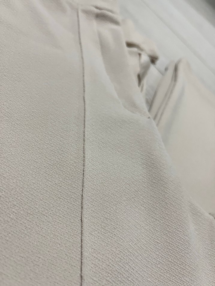 Bej Kadın Kemerli Kumaş Pantolon - Görsel 2