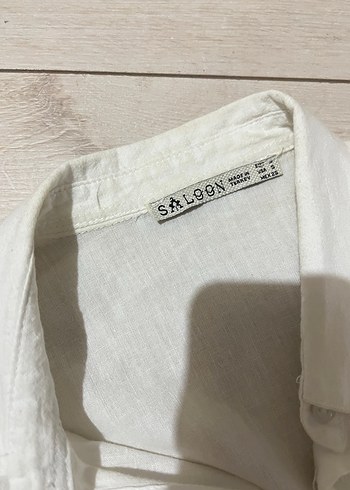 Beyaz taşlı gömlek - Görsel 2