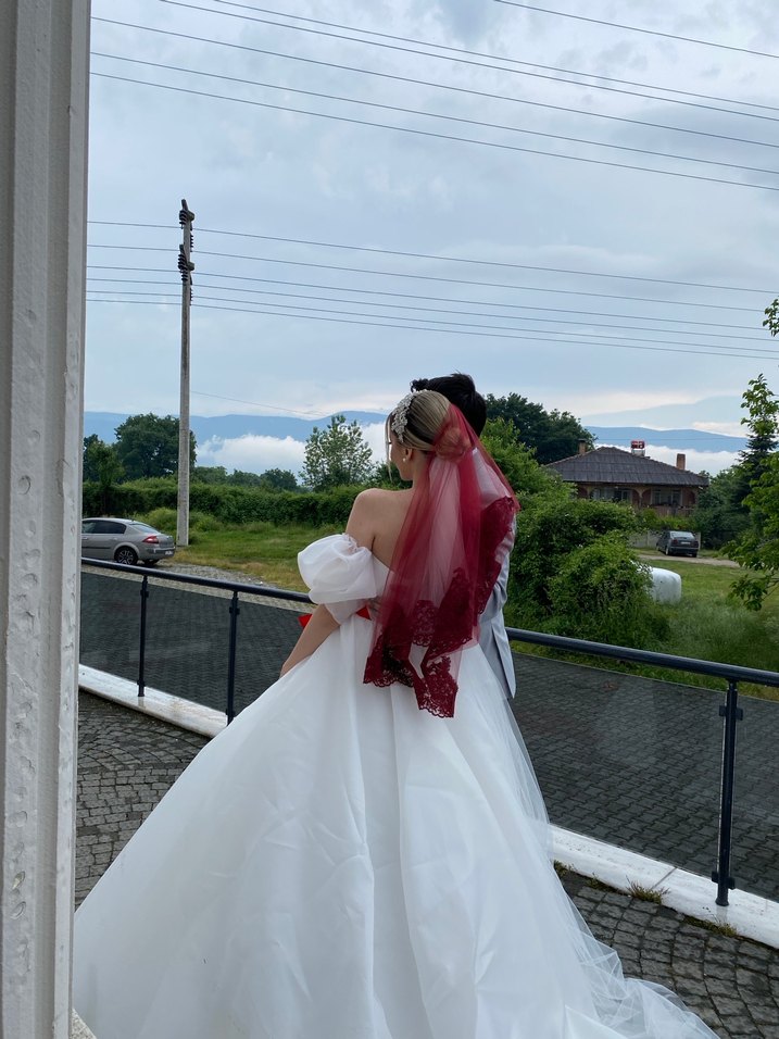 Straplez Midi A Kesim Modern Klasik Gelinlik - Görsel 4