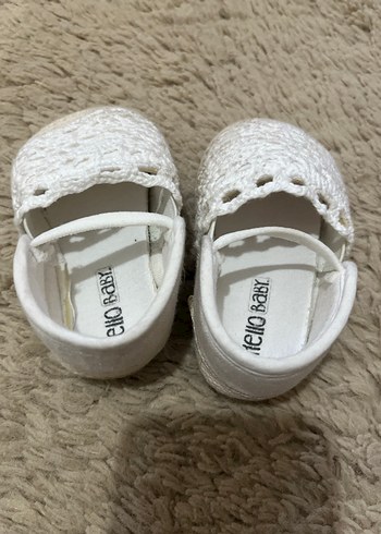 Kız Bebek Beyaz Örgü İlk Adım Ayakkabısı - Görsel 2