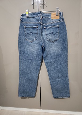 Kadın Mavi Denim Rahat Kesim Jean - Görsel 2