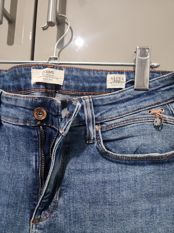 Kadın Mavi Denim Rahat Kesim Jean - Görsel 3