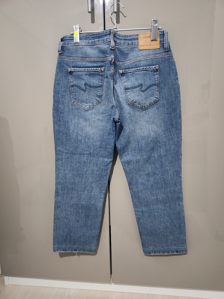 Kadın Mavi Denim Rahat Kesim Jean - Görsel 2