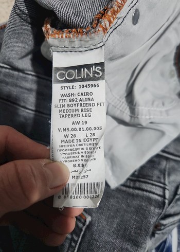 Gri Kadın Denim Midi Boy Kot Pantolon - Görsel 5