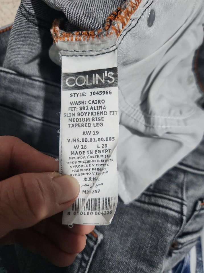 Gri Kadın Denim Midi Boy Kot Pantolon - Görsel 5