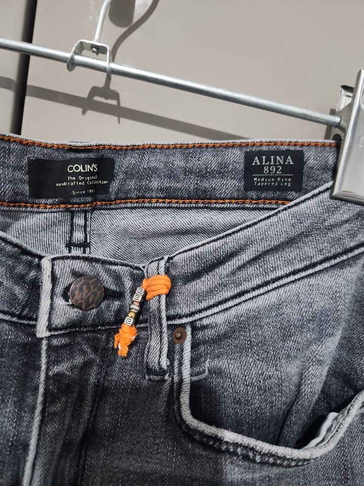 Gri Kadın Denim Midi Boy Kot Pantolon - Görsel 4