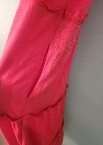 Kırmızı simli Kadın Elbise - Görsel 3