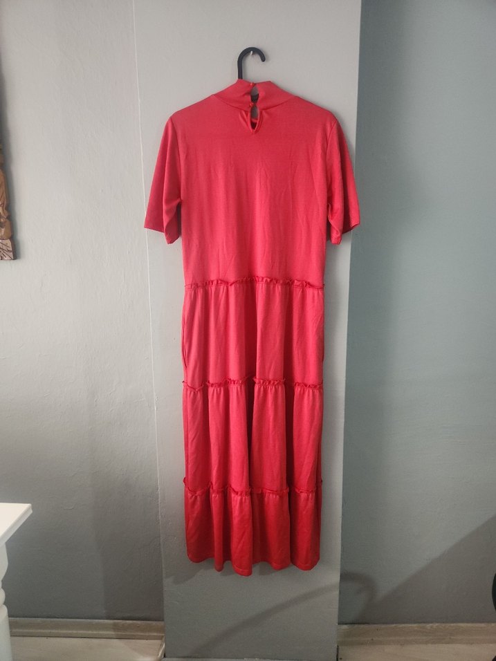 Kırmızı simli Kadın Elbise - Görsel 2