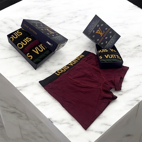 Louis vuitton erkek 3lü boxer