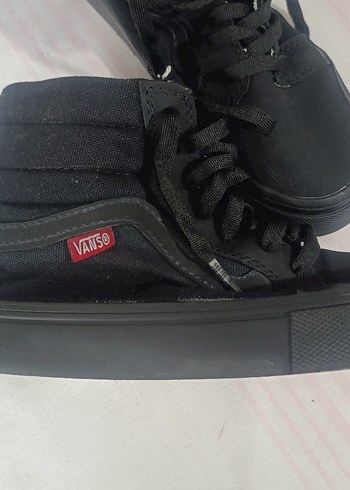 36 Beden siyah Renk Vans Siyah Spor Ayakkabı Velcro Detaylı