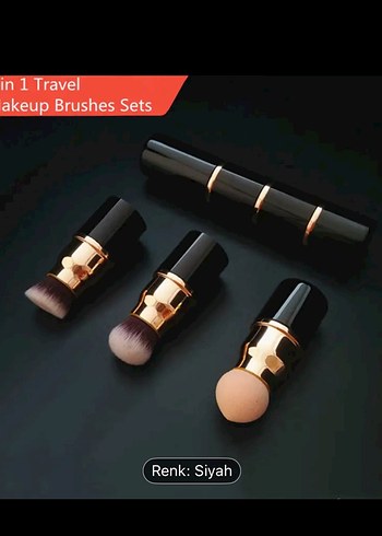 Siyah Makyaj Fırça Seti - Görsel 2