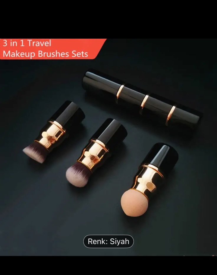 Siyah Makyaj Fırça Seti - Görsel 2