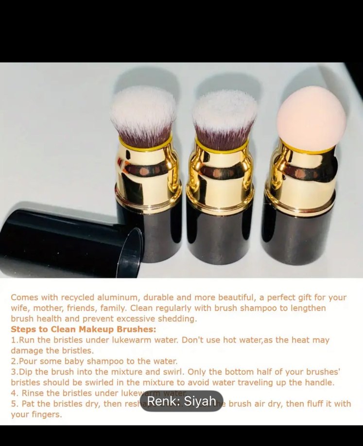 Siyah Makyaj Fırça Seti - Görsel 4