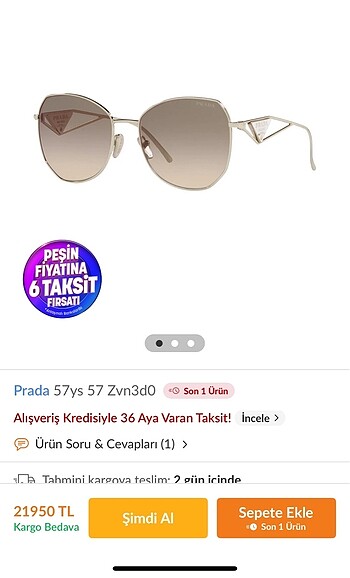 PRADA BAYAN GÜNEŞ GÖZLÜĞÜ - Görsel 2