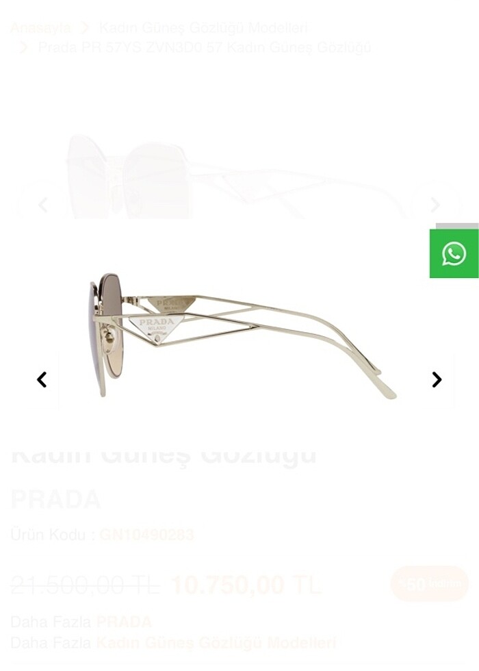 PRADA BAYAN GÜNEŞ GÖZLÜĞÜ - Görsel 4