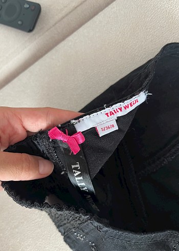 Tally Weijl Düğmeli Siyah Denim Halter Yaka Kadın Yelek