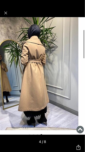 xxl Beden camel Renk Kaşe kaban Nurcan Çetin