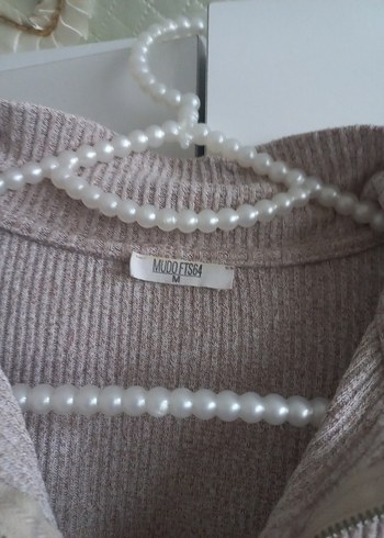 Bej Yüksek Yakalı Kadın Triko Kazak - Görsel 3