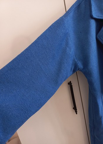 Mavi uzun yün kaban - Görsel 6