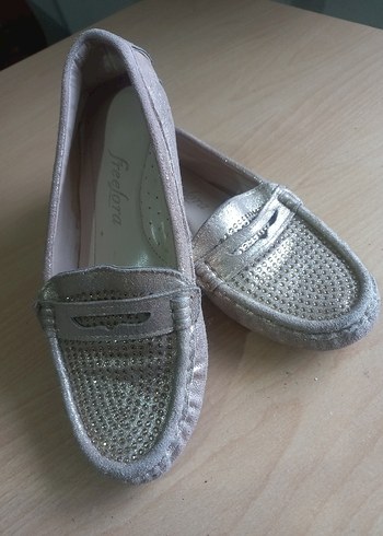 Gri Payetli Kadın Dolgu Topuk Babet - Görsel 4