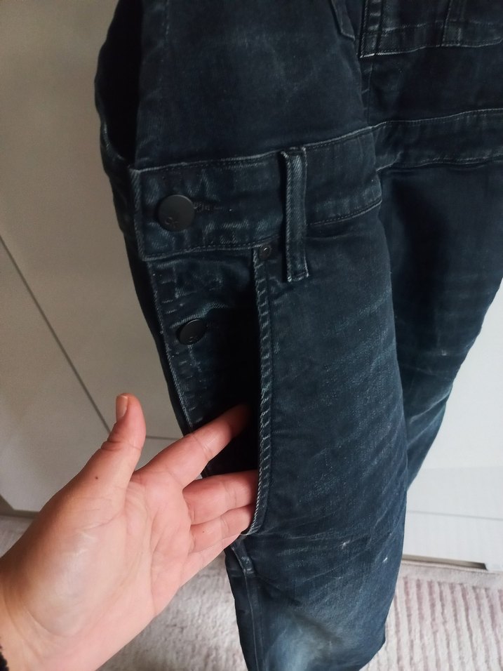 Kadın Gri Kot Askılı Uzun Tulum - Görsel 5