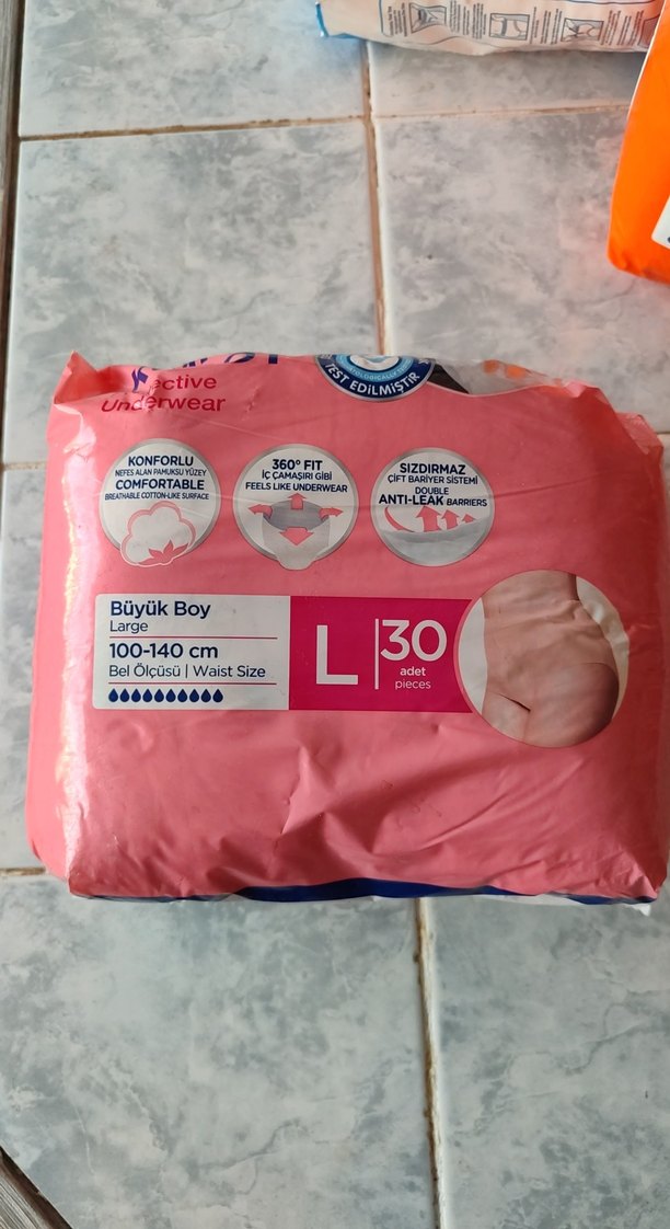 Canped Büyük Beden Pembe Emici Koruyucu Külot - Görsel 2