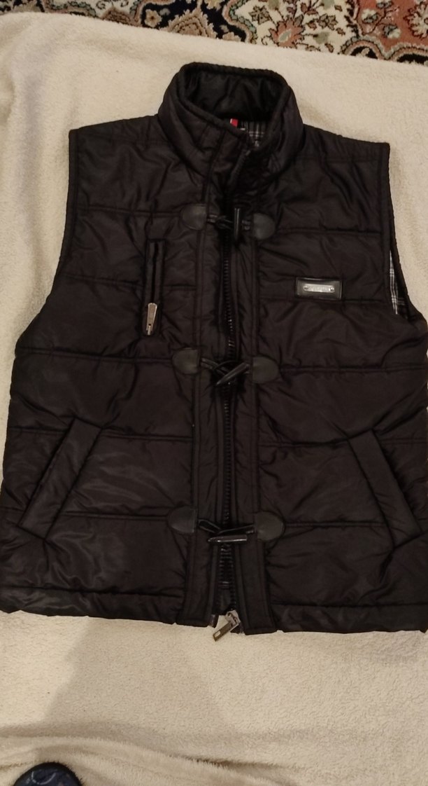 Siyah Fermuarlı erkek Yelek m beden - Görsel 2