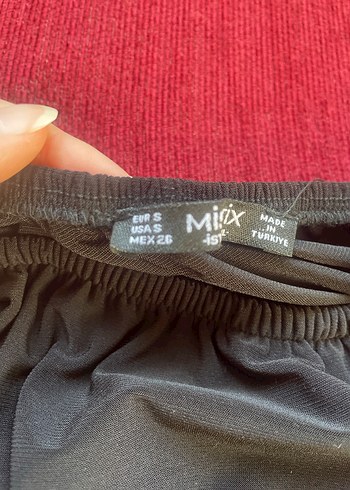 Diğer Siyah Straplez Mini Drapeli Elbise