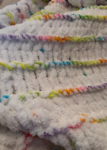 YENİ Örme Renkli Çocuk Battaniye - Görsel 6