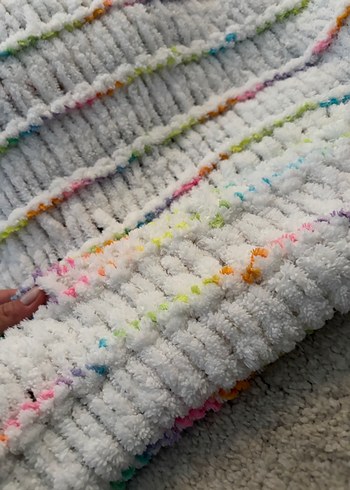 YENİ Örme Renkli Çocuk Battaniye - Görsel 5