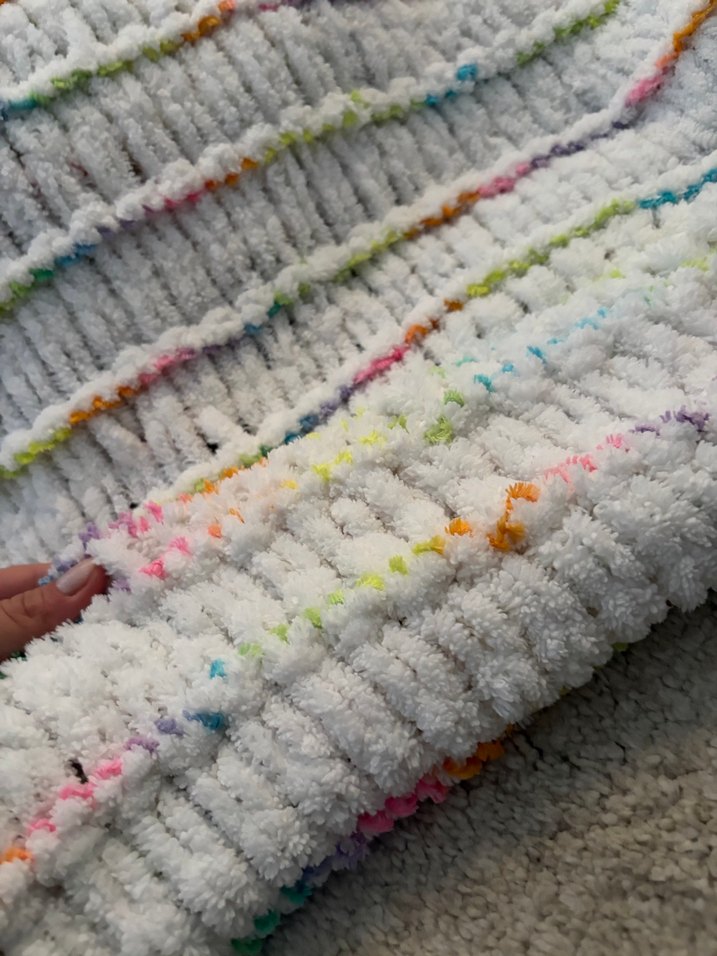 YENİ Örme Renkli Çocuk Battaniye - Görsel 5